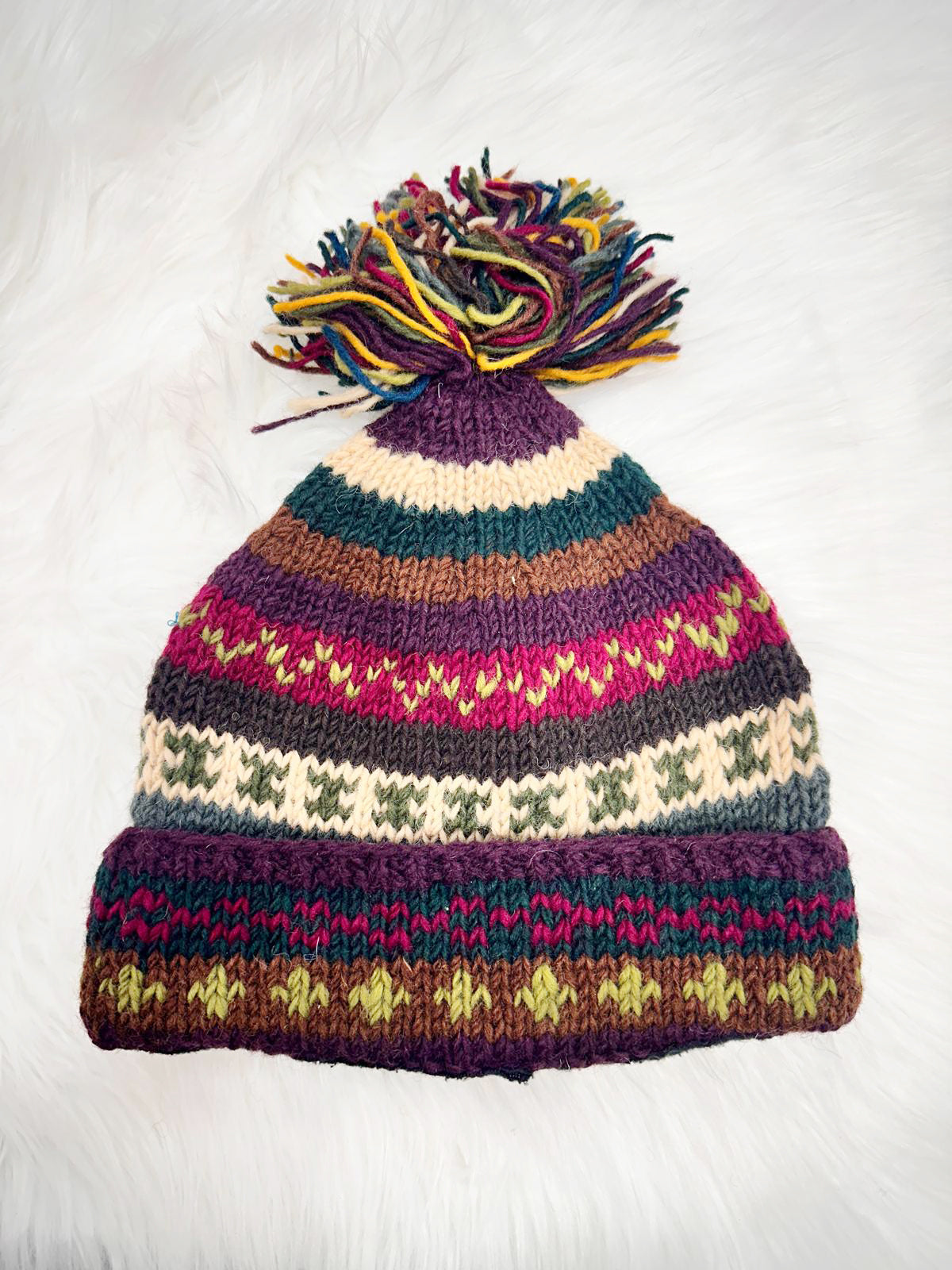 Multicolor Woolen Hand Made Bennie
